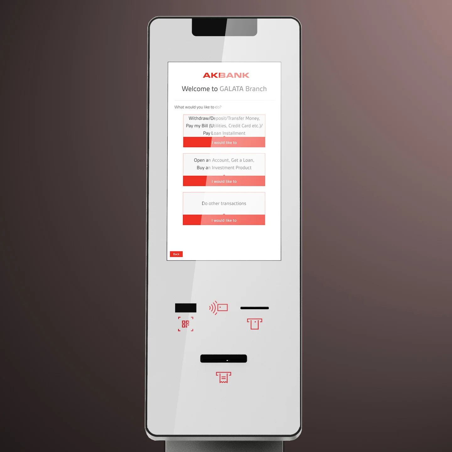 AKBANK Customer Welcome Kiosk